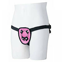 Трусики з кільцями для страпона рожеві STRAP ON HARNESS Кайф