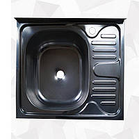 Мойка 50х60 см нержавейка накладная левая кухонная высококачественная глянцевая раковина на кухню (vi-5288 AGN