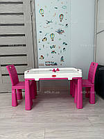 Набор столик с двумя стульями розовый ТМ DOLONI