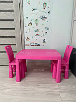 Набор стол и 2 стулья розовый DOLONI