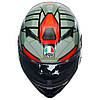 МОТОШОЛОМ ЗАКРИТИЙ AGV K3 - DECEPT MATT BLACK/GREEN/RED, фото 7
