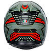 МОТОШОЛОМ ЗАКРИТИЙ AGV K3 - DECEPT MATT BLACK/GREEN/RED, фото 6