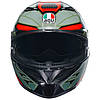 МОТОШОЛОМ ЗАКРИТИЙ AGV K3 - DECEPT MATT BLACK/GREEN/RED, фото 3