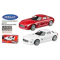 Машина металлическая MERCEDES-BENZ SLS AMG "WELLY" масштаб 1:43 Белый (Masiki.kiev.ua)