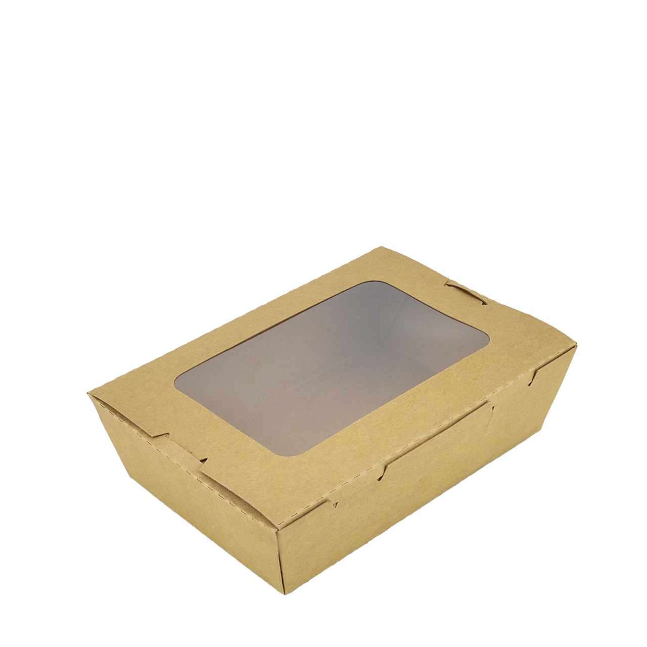 Коробка крафт з вікном 500 мл 50 шт