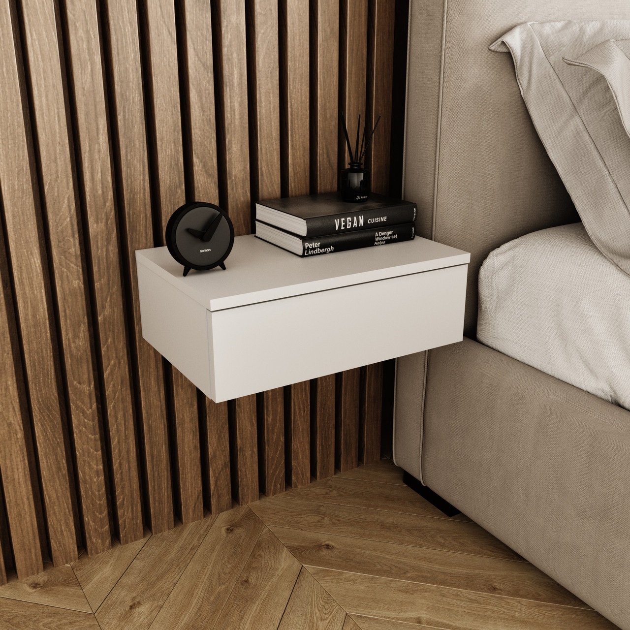 Тумбочка прикроватная цвет: белый, тумба в спальню, цена в Киеве ...