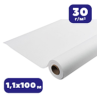 Агроволокно белое плотность 30 г/м² 1,1х100 м в рулоне спанбонд для теплиц и винограда на зиму от заморозк AGN