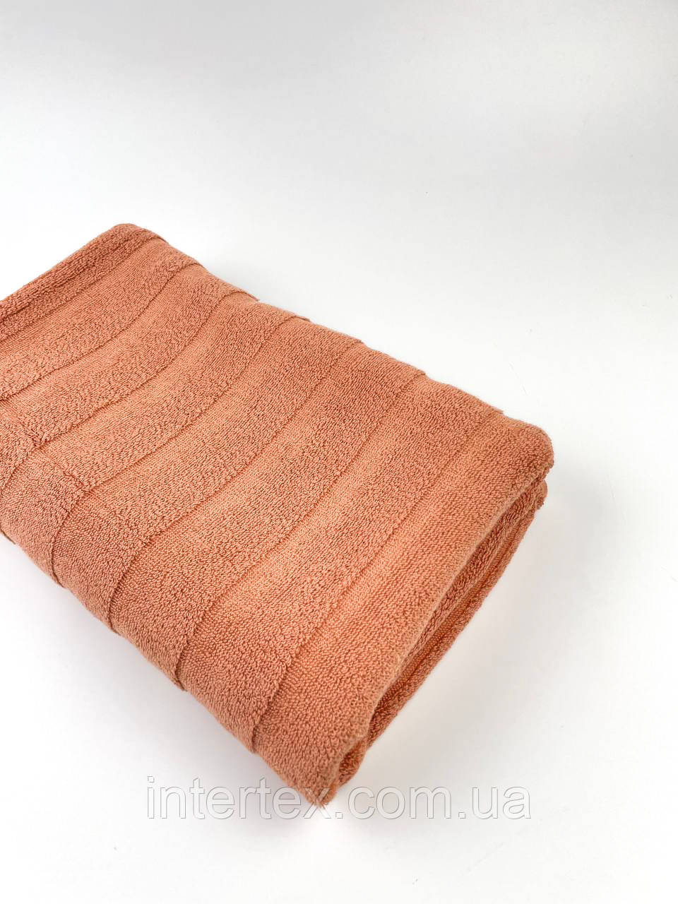 Рушник банний махровий Смуга (теракотовий) 140х70 см, фото 1