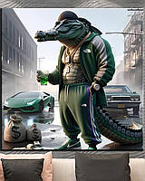 Картина для офісу - Крокодил The North Face - 60х60 см 90х90 см