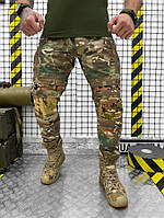 Боевые штаны мультикам ripstop с усиленными вставками cordura Штаны рип-стоп умягчители на коленях мультикам