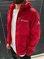 Мужская куртка-ветровка Columbia со сьемным капюшоном красная S