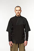 Лонгслив-кимоно, черный от бренда TUR WEAR, модель SM-2408, размер S,M,L,XL