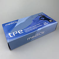 Перчатки MediOk TPE черные M 200 шт