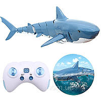 Радиоуправляемая игрушка Акула с USB, Shark Z102 / Интерактивная детская плавающая рыба на пульте управления