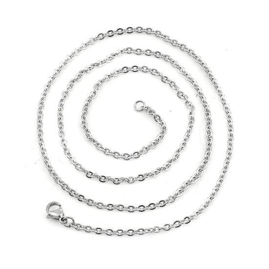 Ланцюжок на шию Finding Плетение крест Сталистий Нержавіюча сталь 3 мм x 2 мм 44.5 см