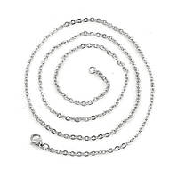 Ланцюжок на шию Finding Плетение крест Сталистий Нержавіюча сталь 3 мм x 2 мм 44.5 см