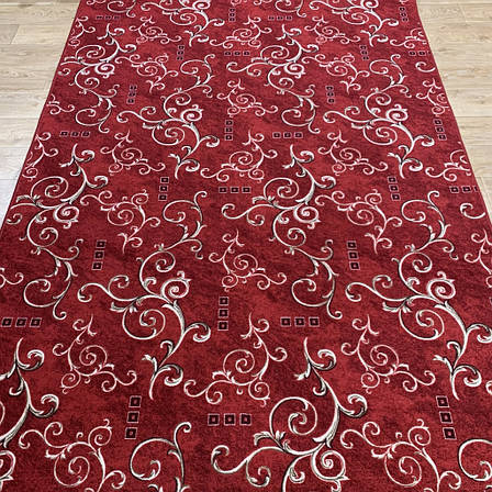 Червоне покриття на підлогу 2х1.37 на повстяній основі Лоза, фото 1