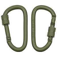 Карабины тактические алюминиевые MFH Carabiner 6 мм х 6 см Olive