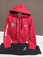 Дитячий спортивний костюм "BMW" для хлопчика підлітка Туреччина Turkey на 8-11 років двійка кофта зі штанами червоний