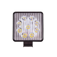 LED-фара рабочего света WLP-7621 SPOT (110*110*25) 9-36V/27W/6000K (WLP-7621) - PULSO