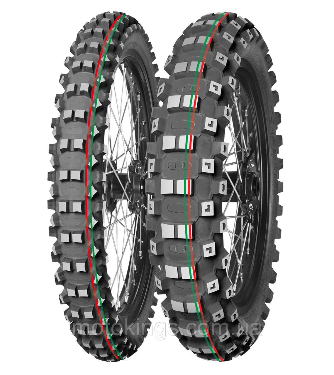 Мотошина MITAS 90/100-21 TERRA FORCE MX-MH MEDIUM/HARD 57M TT ПЕРЕД. (CZERWONY/ZIELONY PASEK) (26657) DOT 2022
