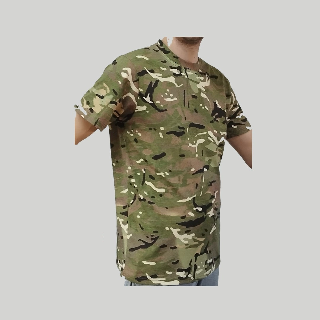 Футболка тактична камуфляж Мультикам, бавовна 100%, щільність 145 г/м (розміри 46-66)