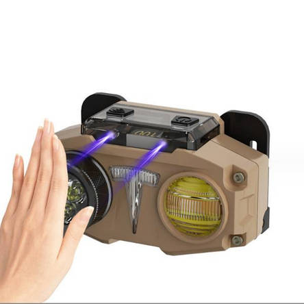 Ліхтар налобний CH-8825-3P35+COB(white+yellow)+RGB, Motion Sensor, Power Bank, Li-Ion акумулятор, індикація заряду, ЗУ Type-C, Box, фото 1