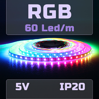 Светодиодная LED RGB SMD5050 USB лента 5V 10 метров с пультом и Bluetooth 60 светодиодов на метр