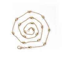 Ланцюжок основа Finding Ланцюжок кульки еліпси карабін Золотиста Нержавіюча сталь 4 мм 51 см