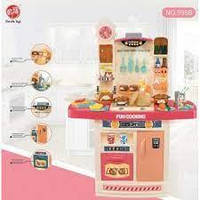 Кухня Kids Kitchen 998B высота 100 см духовка плита мойка(льется вода) посуда продукты