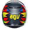 МОТОШОЛОМ ЗАКРИТИЙ AGV K3 - BIRDY 2.0 GREY/YELLOW/RED, фото 7