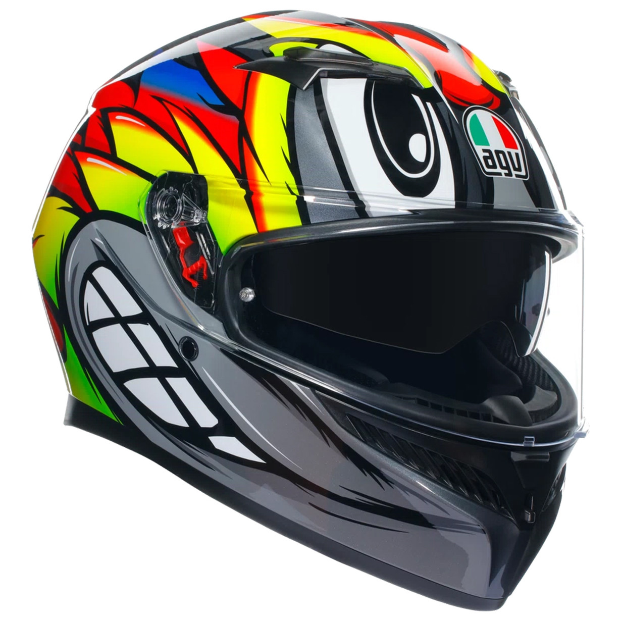 МОТОШОЛОМ ЗАКРИТИЙ AGV K3 - BIRDY 2.0 GREY/YELLOW/RED
