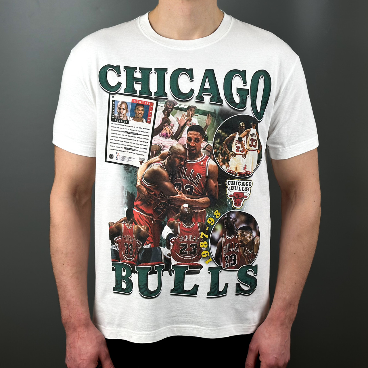 Футболка з принтом Chicago Bulls XL Білий