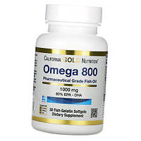 Рыбий Жир фармацевтического качества Omega 800 Pharmaceutical Grade Fish Oil California Gold Nutrition