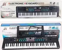 Детское пианино синтезатор MQ601-605UFB с микрофоном 61 клавиша запись Bluetooth USB вход