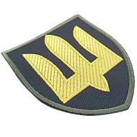 Шеврон Тризуб Танкові війська сухопутних військ (жовтий/чорний)