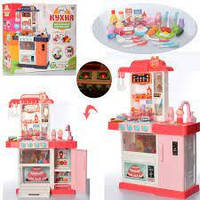 Детская кухня Limo toy Розовая WD-P34 37 предметов льется вода звуковые и световые эффекты