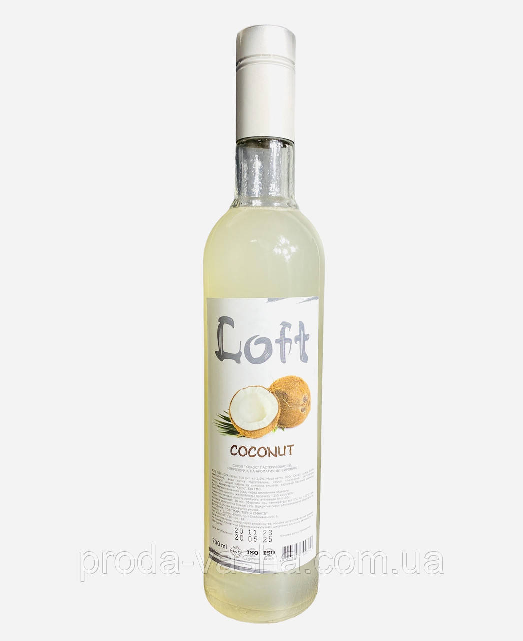 Сироп-топінг ТМ "Loft" кави та десертам зі смаком "Кокос" 0,7 л