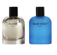 Туалетна вода для чоловіків ZARA Комплект Silver + Blue Spirit 2×80ml