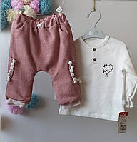Комплект 2в1: світшот, штани "Леді", трьохнитка на махрі ТМ "Bebetto" (Реглан або світшот і штани)