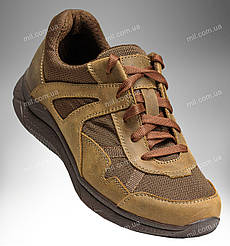 Демісезонні тактичні кросівки зі шкіри / полегшене військове взуття демі APACHE Cordura & Leather (coyote)
