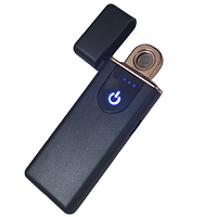 Зажигалка ZGP спиральная USB 8070 черная 7.5х2.7х0.8 см