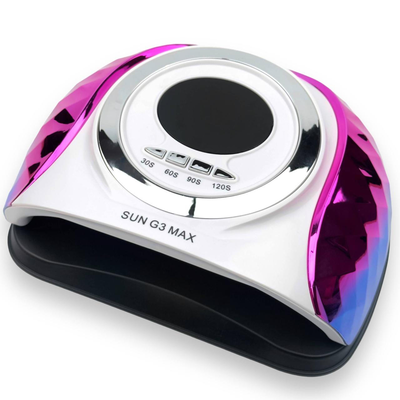 Лампа UV/LED Sun G3 Max рожева с синім на 320 Вт., з дисплеєм та датчиком руху - для манікюру та педикюру, фото 1