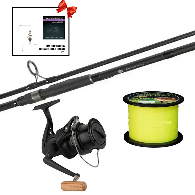 Набір на коропа JRC+Okuma CB-60 (Карпове вудлище + Котушка + Лісочка + Подарунок)