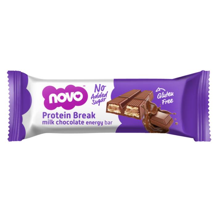 Протеїновий молочний батончик без цукру Protein Break Bar, Novo, 21,5 г