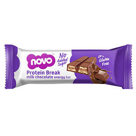 Протеїновий молочний батончик без цукру Protein Break Bar, Novo, 21,5 г