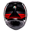 МОТОШОЛОМ ЗАКРИТИЙ AGV K3 - STRIGA BLACK/GREY/RED, фото 6