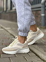 Кросівки жіночі бежеві з білою підошвою 37 39