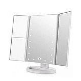 Дзеркало Superstar Magnifying Mirror з підсвічуванням потрійне косметичне дзеркало — MM-001, білий, фото 3