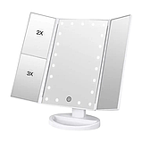 Дзеркало Superstar Magnifying Mirror з підсвічуванням потрійне косметичне дзеркало — MM-001, білий, фото 8
